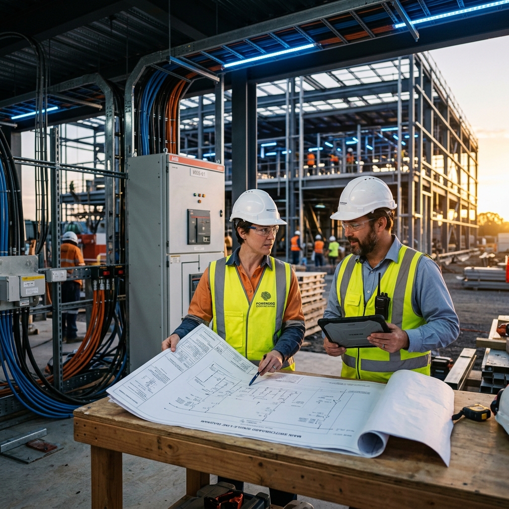 NEC Associates specialized electrical team on-site at power infrastructure project